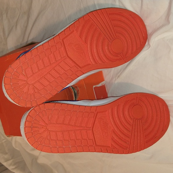 Air Jordan 1 Flight  size: 13 color: white/blue/orange main image 9